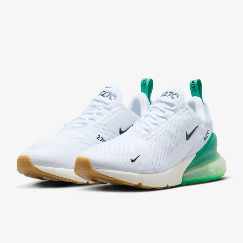 Nike Air Max 270 Women Sneaker Shoe White Green Sizes New AH6789-125